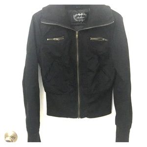 Black Bomber Jacket Size Medium